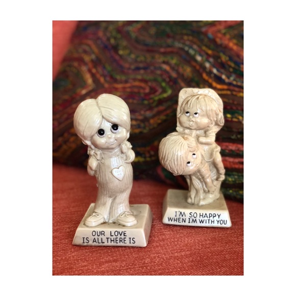 Set of TWO 1971 vtg resin statues - Picture 7 of 7